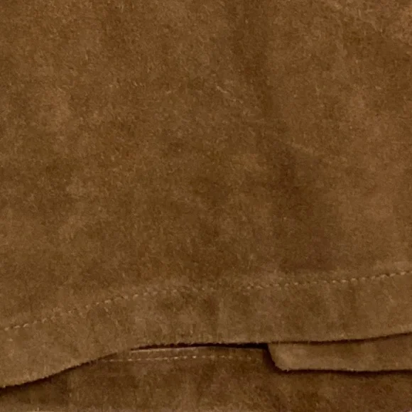 Faconnable brown suede lined skirt wrap knee length-12-Bundle discount - Picture 5 of 12